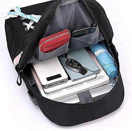 حقيبة ظهر للأولاد والبنات روبلوكس من الكوتش، مع لانش بوكس ومقلمة، حقيبة كومبيوتر محمول للمراهقين، حقيبة سفر7