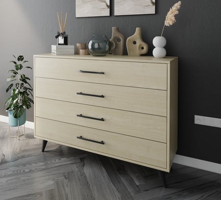 وحدة كونسول لون بيج بـ 4 أدراج