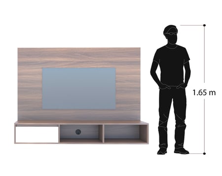 طاولة تلفزيون معلقة خشب لون بني