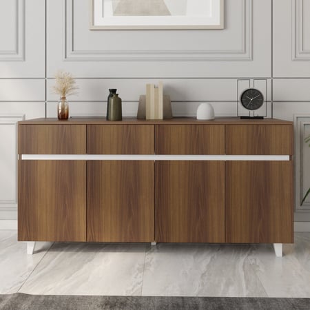 كونسول مجموعة لوفت آند لوم لون بني و أبيض من ياقوتة