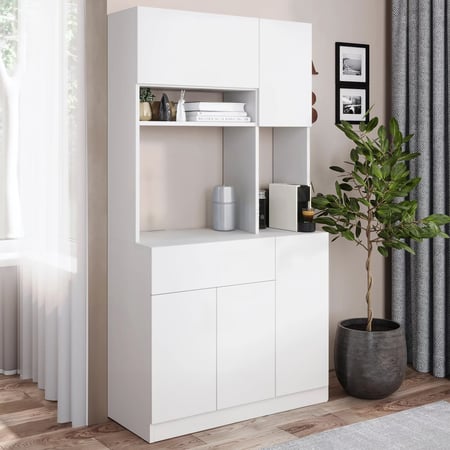 ركن قهوة طويل لون أبيض