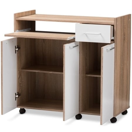 ركن قهوة عملي لون أبيض مع بني