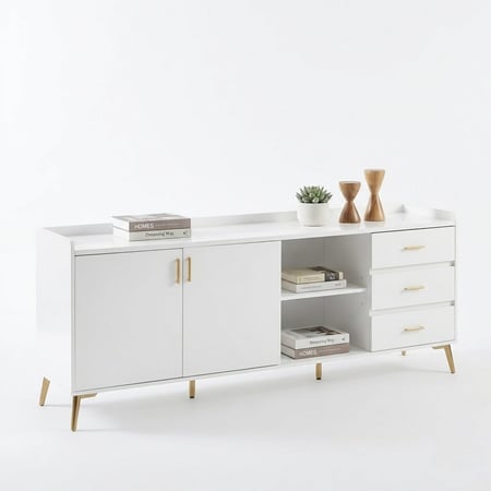 بوفية مجموعة أركان لون أبيض من ياقوتة