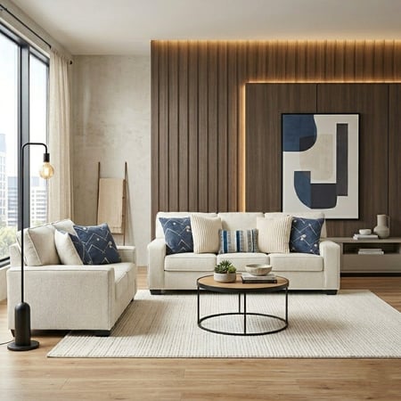 طقم كنب قطعتين من ياقوتة