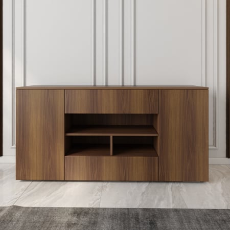 كونسول بتصميم عصري لون بني من ياقوتة