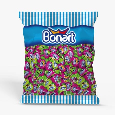 حلوى بونارت بنكهة البطيخ والفواكه الاستوائية 1 كيلو