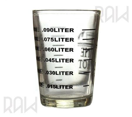 كأس زجاجي شوت اسبريسو بعدة احجام