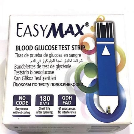 شرائط قياس السكر إيزي ماكس - 50 شريط متوافقة مع EASYMAX