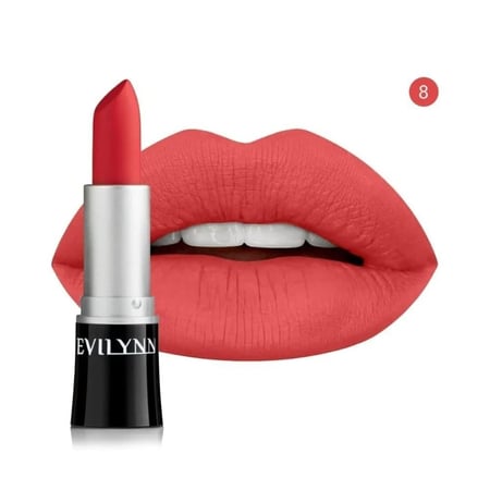 روج احمر شفاة مطفي ثابت كريمي من ايفيلين EVILYNN
