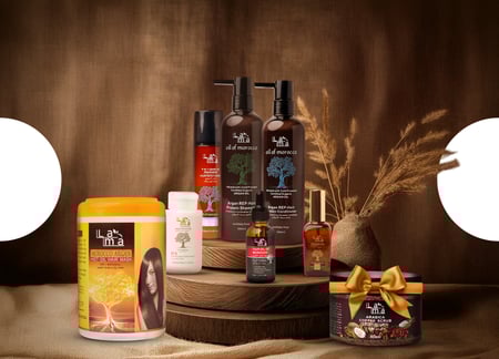 ابدئي رحلتك مع مجموعة الأرغان - نحو شعر صحي و بشرة متألقة وسكراب القهوة الفاخر هدية .