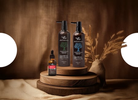 شامبو و بلسم وزيت الارغان للشعر روتين بسيط- بنتائج فعالة تدوم -لشعر أقوى و أنعم ..