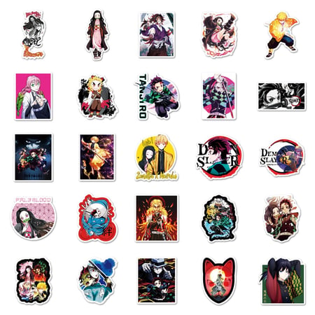 Demon Slayer Anime Graffiti Stickers - 50pc