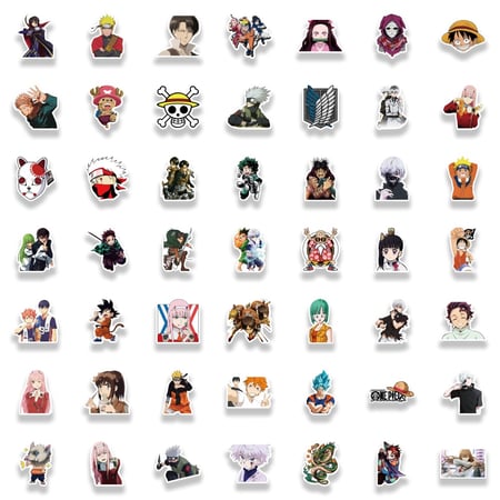 apan Anime Character Collection Graffiti Stickers- 100pcs