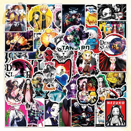 Demon Slayer Anime Graffiti Stickers - 50pc