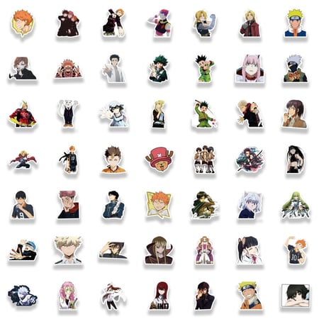 apan Anime Character Collection Graffiti Stickers- 100pcs