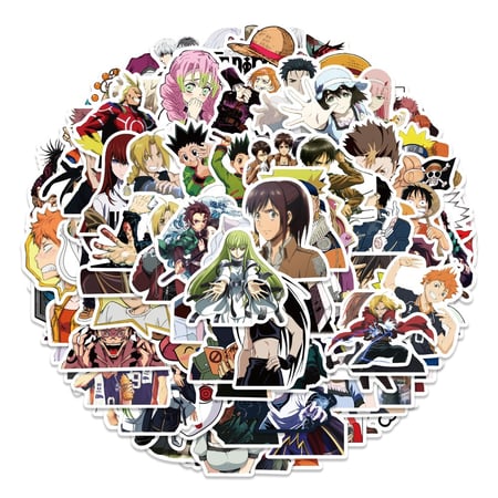 apan Anime Character Collection Graffiti Stickers- 100pcs