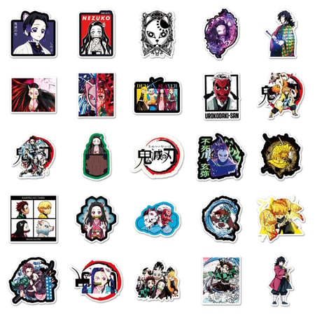 Demon Slayer Anime Graffiti Stickers - 50pc