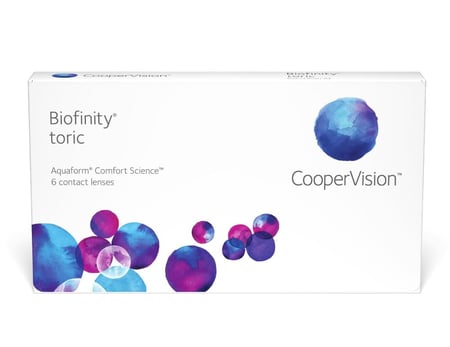 عدسات بيوفينيتي للاستجماتيزم (انحراف القرنية) Biofinity Toric Monthly Contact Lenses (for Astigmatism)