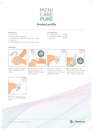 محلول ميني كير بيور للعدسات الصلبة 250 مل