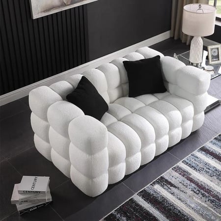 كنبة مقعدين مقاس 160 × 85 × 85 سم (عرض × عُمق × ارتفاع) - MS_ID_2PSF_00053