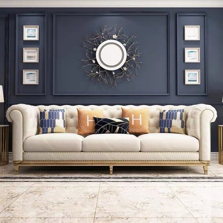 كنبة ثلاث مقاعد مقاس 210 × 88 × 78 سم (عرض × عُمق × ارتفاع) - كود MS_ID_3PSF_00050