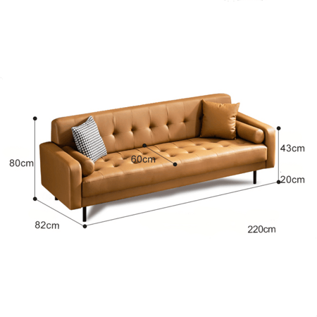 اريكة جلد ثلاثي