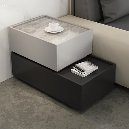 كمودينة سرير جانبية خشبي فاخرة