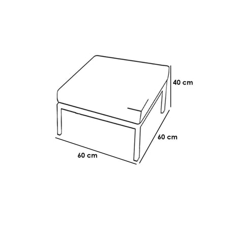 طقم جلسات خارجية من الخشب الأوروبي الطبيعي مكون من كرسي + بف + طاولة قهوة - رمادي - Xiw103