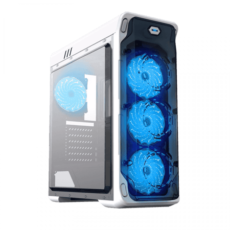 Gamemax StarLight ATX Mid Tower White (Blue LED Fan) Gaming Casing
