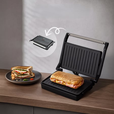 ريبون شواية كهربائية كونتاكت جريل 800 واط سطح غير لاصق - RE-5-101