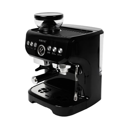 ريبون ماكينة قهوة اسبريسو 1450 واط - 1 لتر - 15 بار - أسود - RE-6-036
