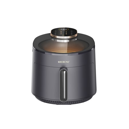 ريبون قلاية هوائية 5 لتر 1500 واط - نافذة علوية شفافة - أسود - RE-11-072