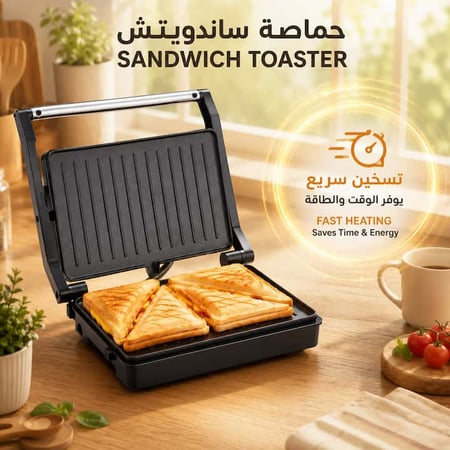سخانة السندويشات ريبون بتسخين سريع وتحميص متجانس
