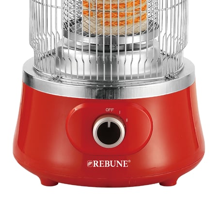 ريبون دفاية سيراميك كهربائية 2000 واط - مستويان تدفئة - دائرية - أحمر - RE-7-055