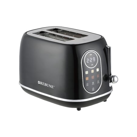 ريبون حماصة توست شريحتين 800 واط - شاشة ديجيتال LED - أسود - RE-5-087