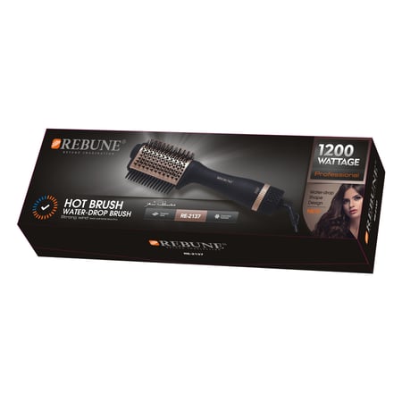 ريبون استشوار شعر احترافي 3 مستويات حرارة - 1200 واط - أسود - RE-2137