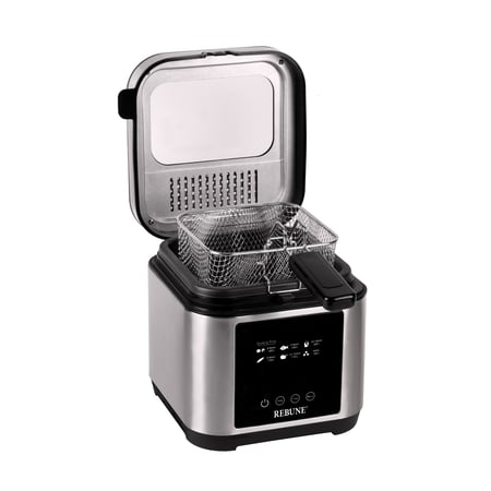 ريبون قلاية زيت بشاشة رقمية بــ 6 برامج طهي ، سعة 2.5 لتر ، 1200 واط