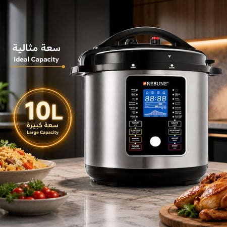 قدر طبخ كهربائي 10 لتر مناسب للعائلات والولائم الكبيرة