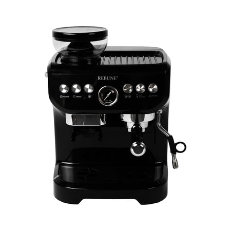 ريبون ماكينة قهوة اسبريسو 1450 واط - 1 لتر - 15 بار - أسود - RE-6-036