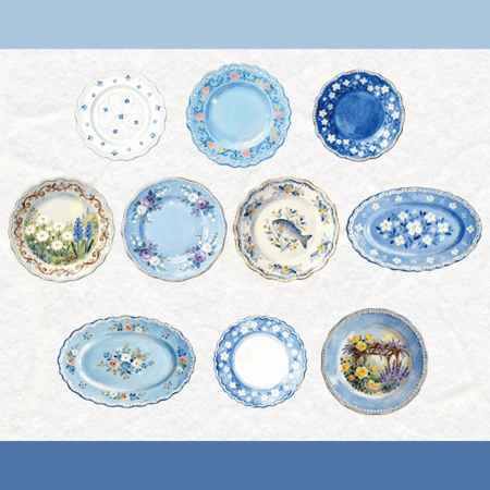 10 ورقات حجم كبير ملصقات ملاحظات بطابع خزفي بعدة ألوان