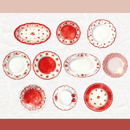 10 ورقات حجم كبير ملصقات ملاحظات بطابع خزفي بعدة ألوان