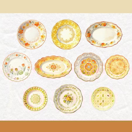 10 ورقات حجم كبير ملصقات ملاحظات بطابع خزفي بعدة ألوان