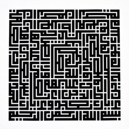 لوحة سورة الفاتحة (خط كوفى)