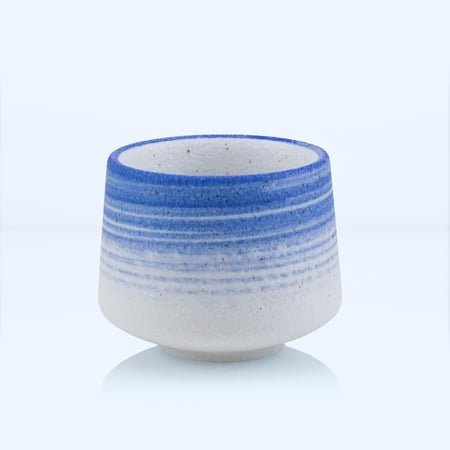 كوب قهوة بورسلان 190ML أبيض وأزرق