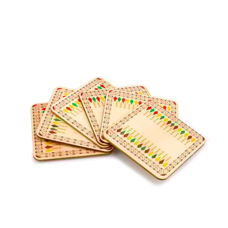 قاعده كاسات 6حبه القط العسيري مربع نقش فاتح