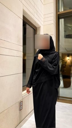 Half Bisht – Black with Lattice Trim