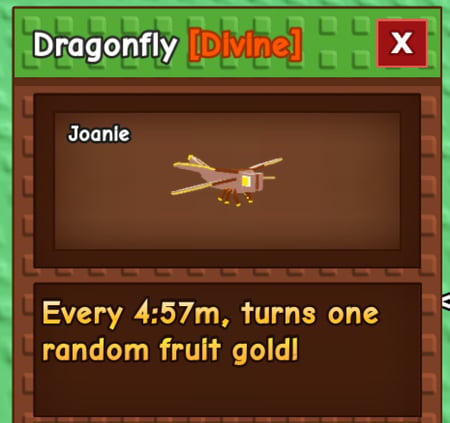اليعسوب Dragonfly - ماب المزرعة Grow A Garden