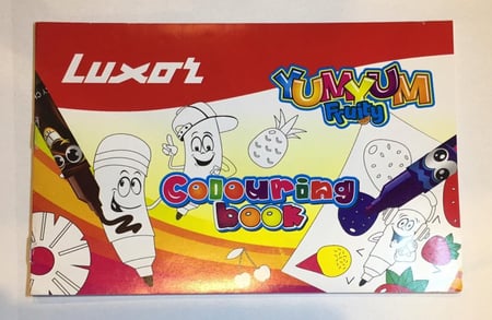 طقم الوان برائحة الفواكه المعطرة , 10 الوان حجم كبير + دفتر تلوين