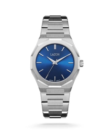 ساعة رجالية من الستيل بميناء كحلي - Deep Ocean