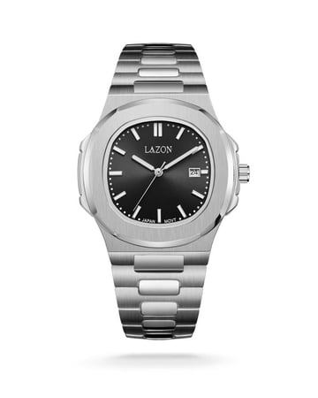 ساعة رجالية من الستيل بميناء أسود -  Dark Knight